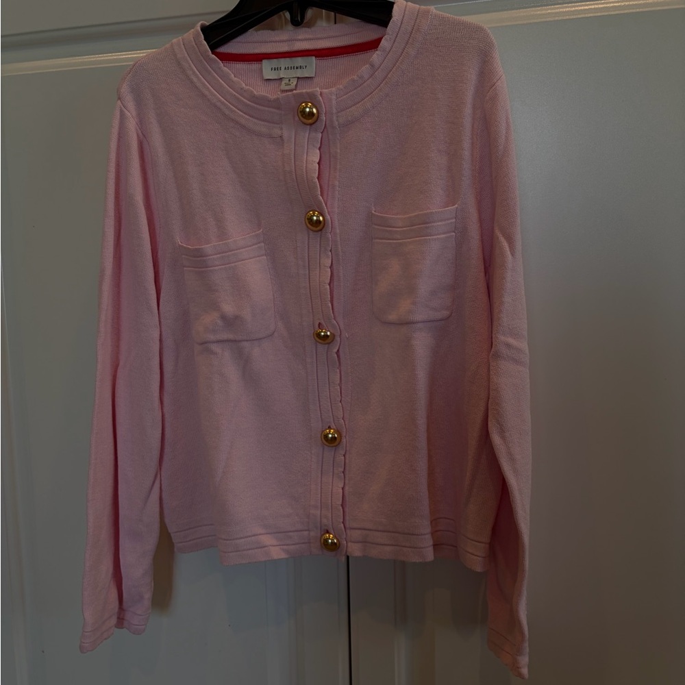 😱💕New Free Assembly Women's Cardigan in Pink, Midweight, Size: S - Picture 5 of 11